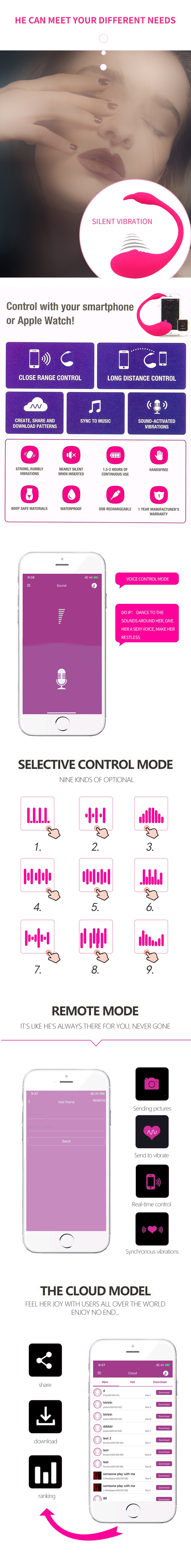 FOLOVE mobile Bluetooth APP remote control couple interactive sex massager vibrator