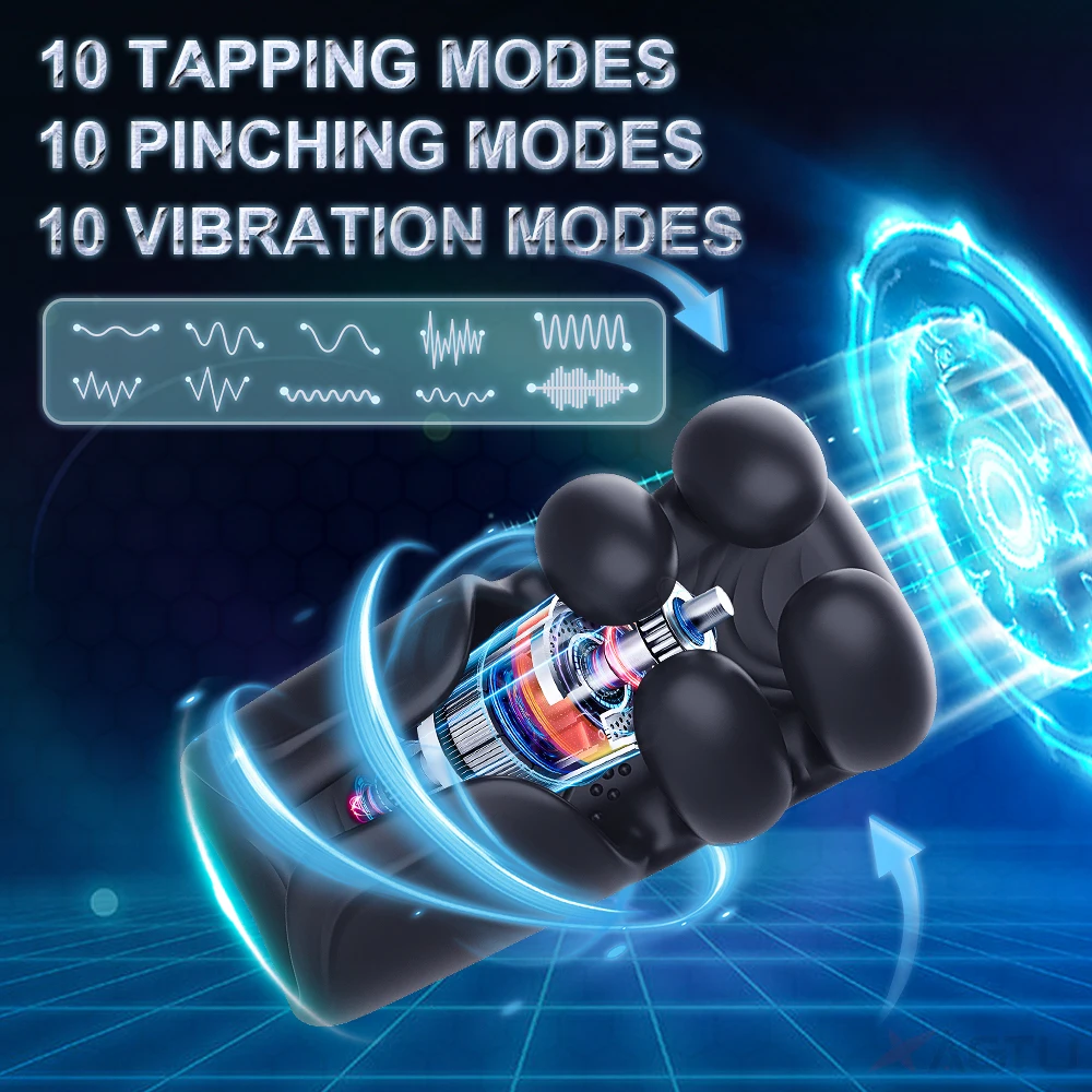 Male Masturbator Penis Training Glans Vibrator Sex Toys for Men Pinching Penis Trainer Massager Tapping Stroker Penis Stimulator