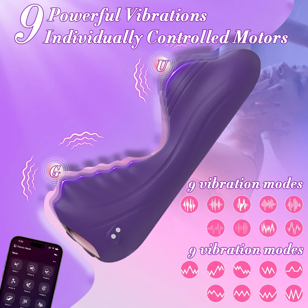 APP Control Vibrator Sex Toy for Woman Clit Clitoris Stimulator Dual Motor Wearable Vagina G spot Massager Female Masturbation