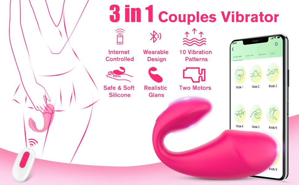 Mobile APP remote control couple interactive sex massager vibrator