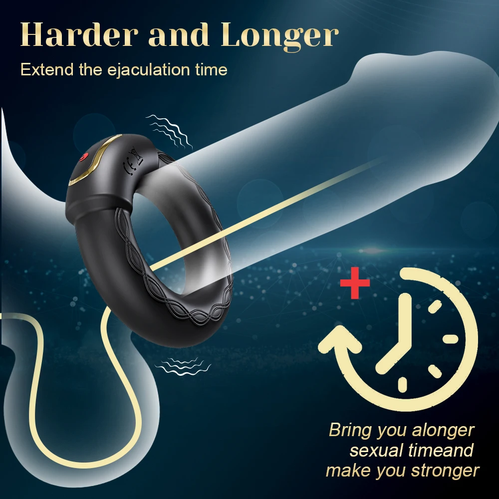 APP Bluetooth Vibrator for Men Cock Ring Penis Vibrating Penis Delay Trainer Cock Ring Glans Massager Male Sex Toys for Adult 18 - AliExpress 66