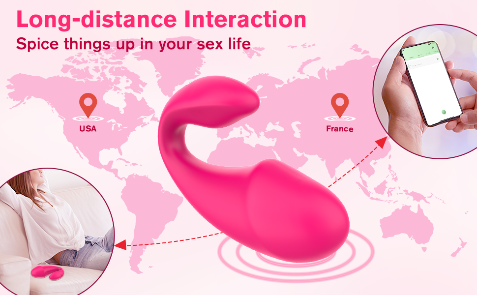Mobile APP remote control couple interactive sex massager vibrator