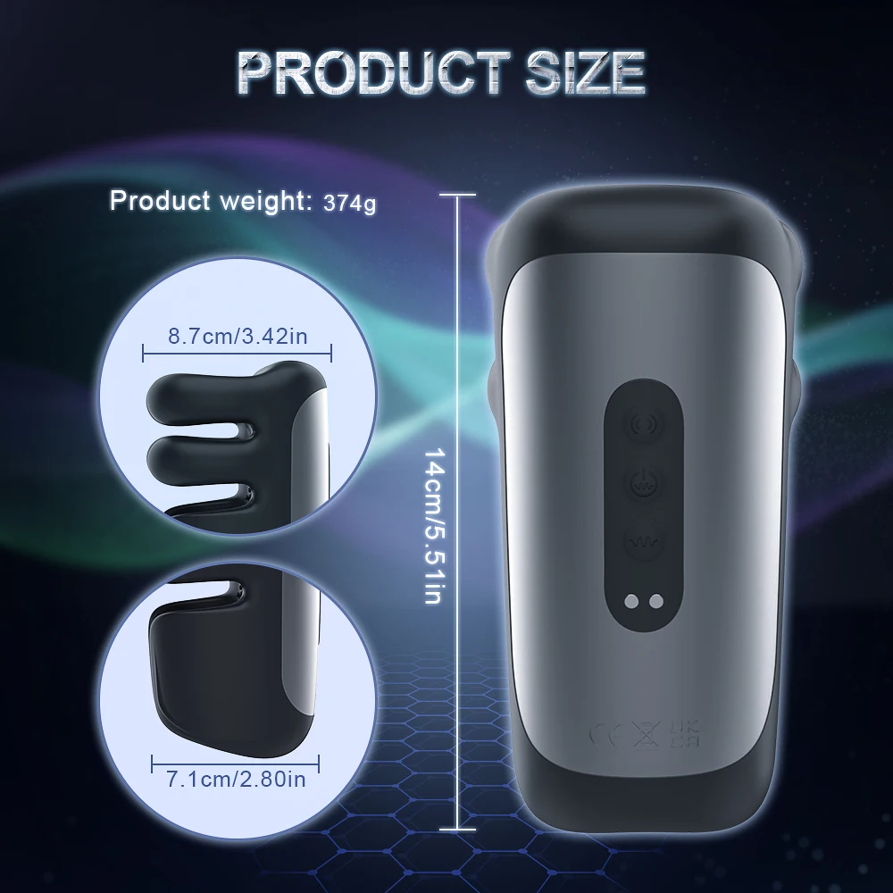 Male Masturbator Penis Training Glans Vibrator Sex Toys for Men Pinching Penis Trainer Massager Tapping Stroker Penis Stimulator