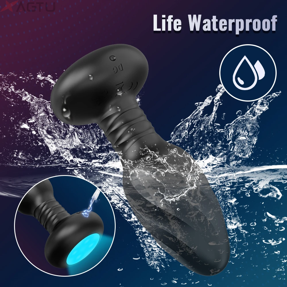 360° Rotation Vibrating Butt Plug for Men APP Wiggle Prostate Massager Gay Anal Vibrator Anal Plug with LED Sex Toy for Couples