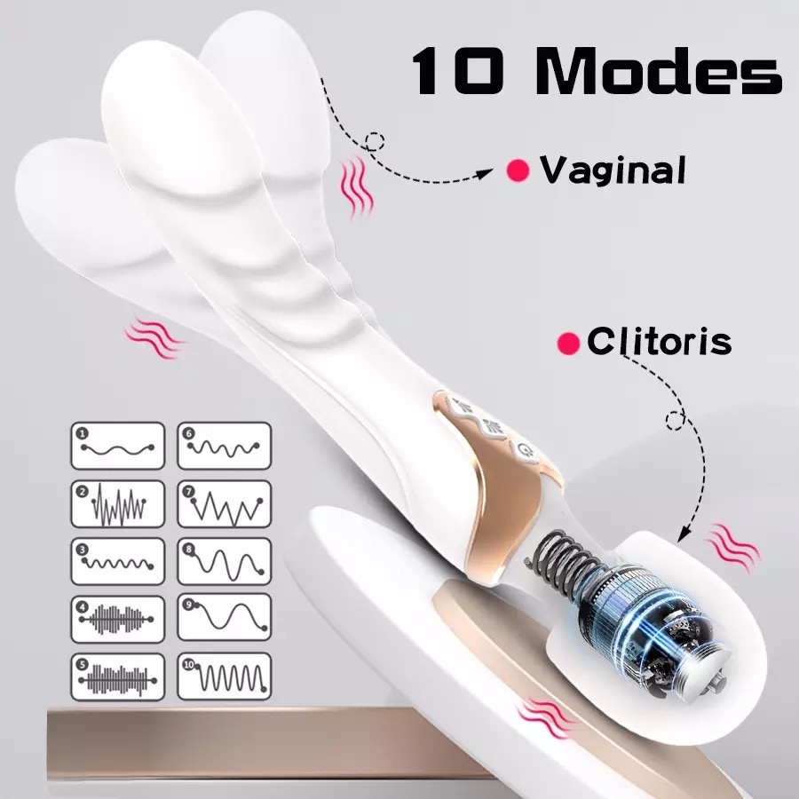 Double Head Powerful Clit Vibrators for Women 10 Modes Clitoris Stimulator G Spot Vagina Massager Adult Sex Toys for Woman