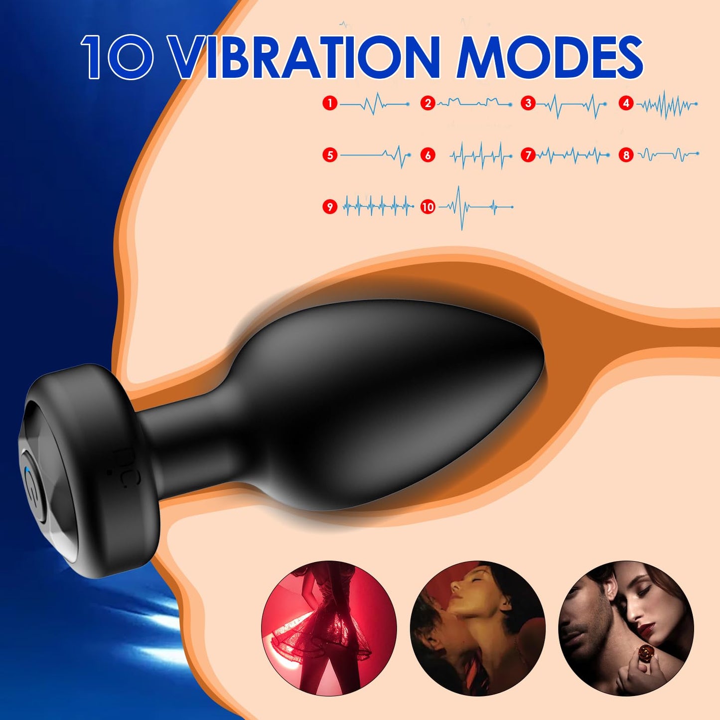 Anal Plug Sex Toys Vibrator- 3PCS Silicone Anal Toys Butt Plug Training Kit with Remote Control 10 Frequency Vibration, Vibrating Anal Plug and Prostate Massager, Adult Sex Toys and Games Black