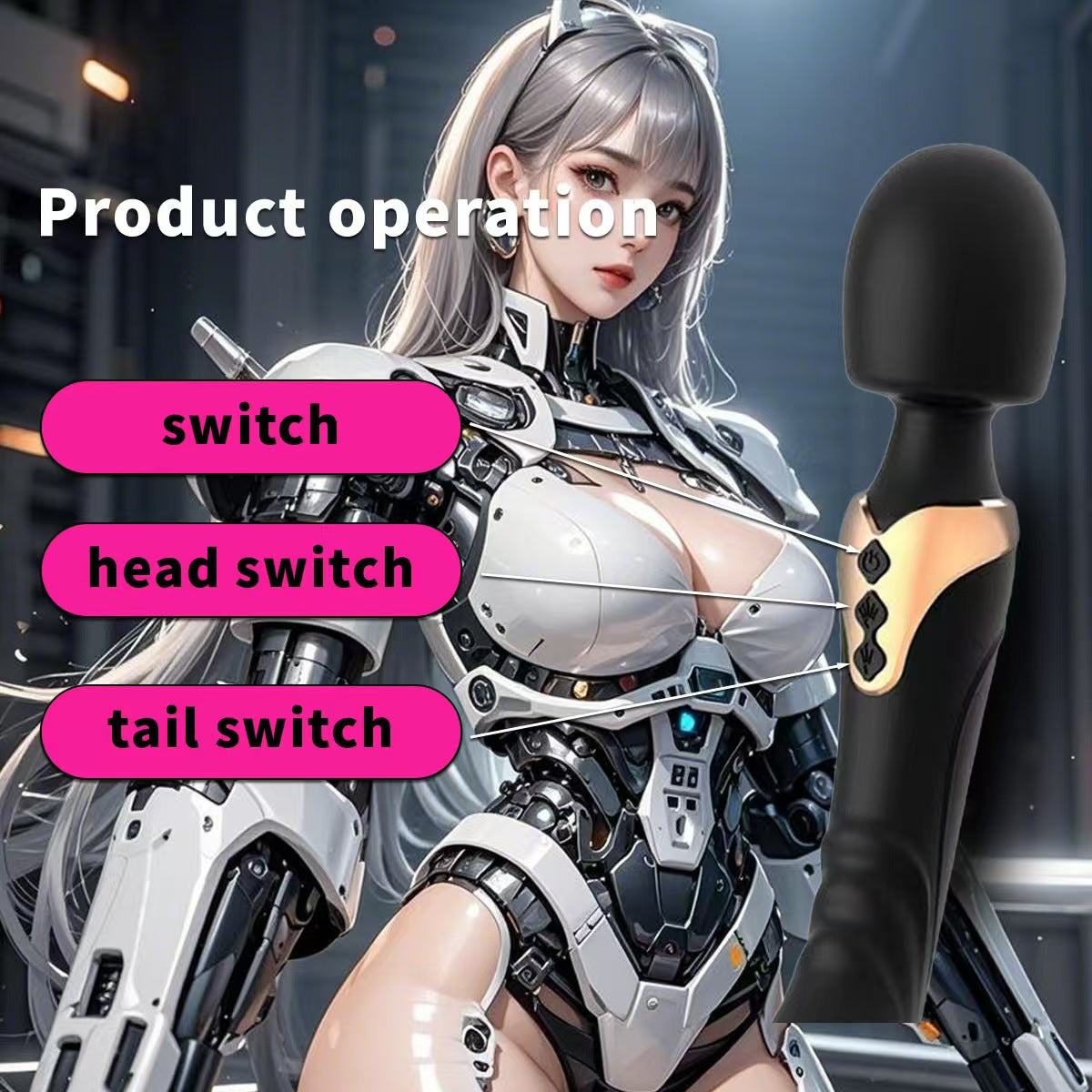 Dildos Vibrator Dual Motor Silicone Av Magic Wand G-spot Sex Toy Powerful Massager For Women Clitoris Stimulator For Adults 18+