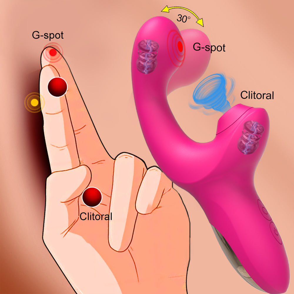 Powerful 20 Speeds Dildo Vibrator Sex Toy for Women Female Clit Sucker Vacuum Clitoris Stimulator Finger Wiggling Adults Goods
