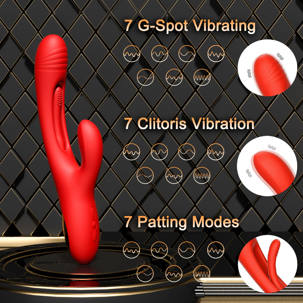 Rabbit Patting Vibrator for Women Clit Sucker Sucking Clitoris Stimulator Powerful G-Spot Sex Toy Female Masturbator Adult Goods