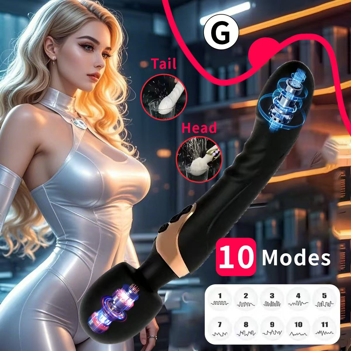 Dildos Vibrator Dual Motor Silicone Av Magic Wand G-spot Sex Toy Powerful Massager For Women Clitoris Stimulator For Adults 18+