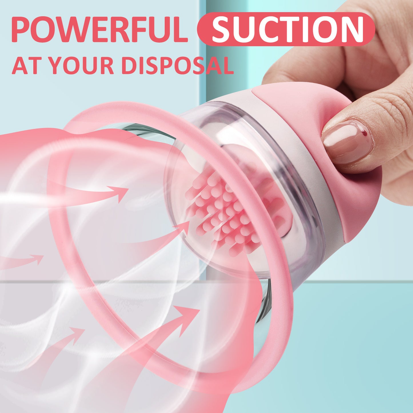Nipple Toy Clamps Strong Sucking Stimulator Massager with 10 Vibrator Rotation Modes Rechargeable Sex Toys for Women Couples
