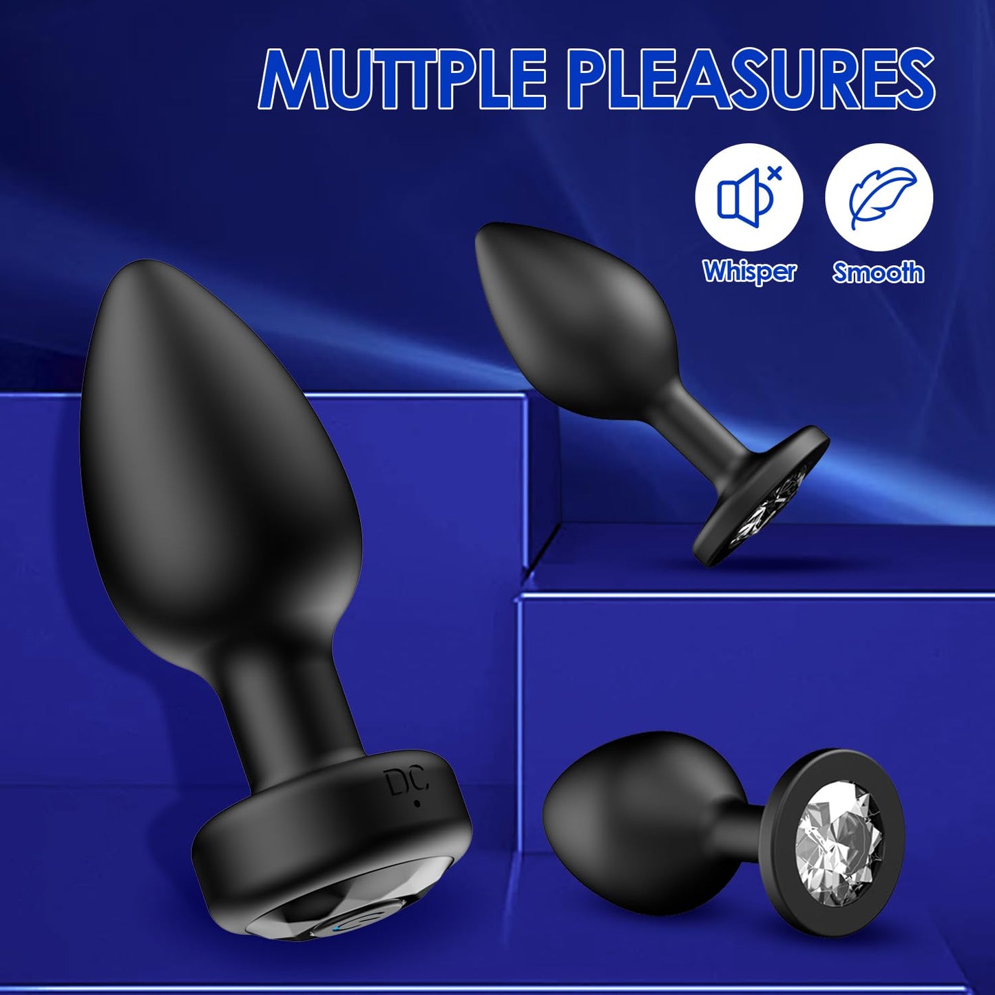 Anal Plug Sex Toys Vibrator- 3PCS Silicone Anal Toys Butt Plug Training Kit with Remote Control 10 Frequency Vibration, Vibrating Anal Plug and Prostate Massager, Adult Sex Toys and Games Black