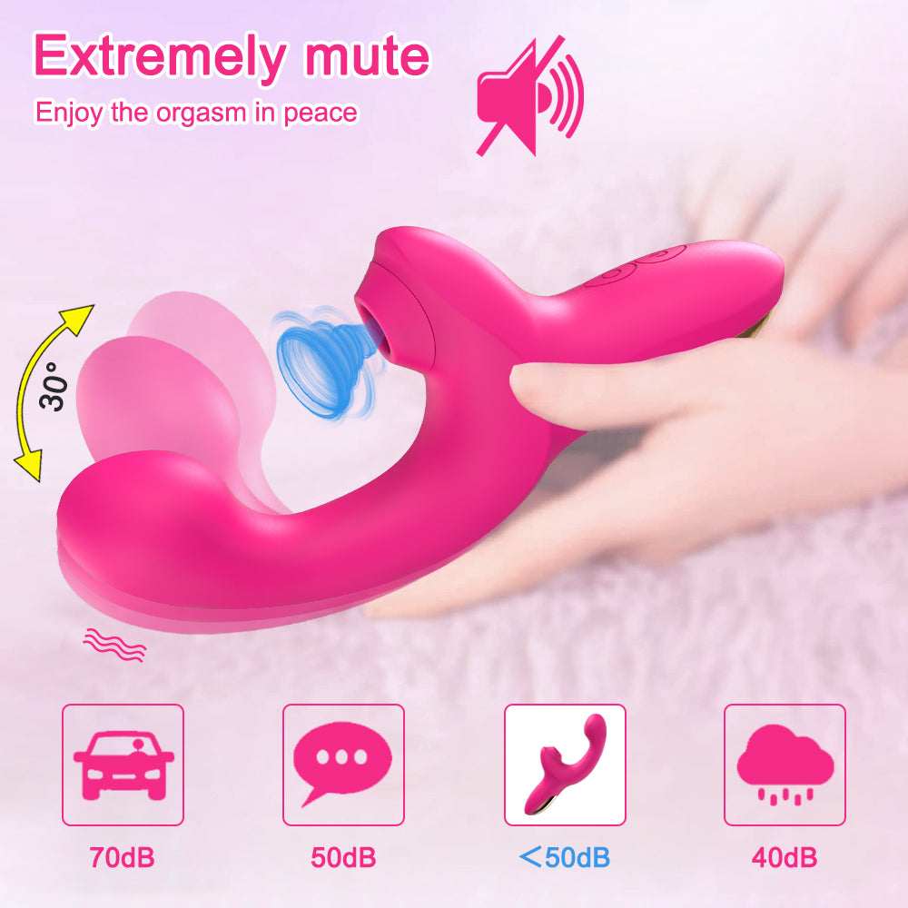 Powerful 20 Speeds Dildo Vibrator Sex Toy for Women Female Clit Sucker Vacuum Clitoris Stimulator Finger Wiggling Adults Goods