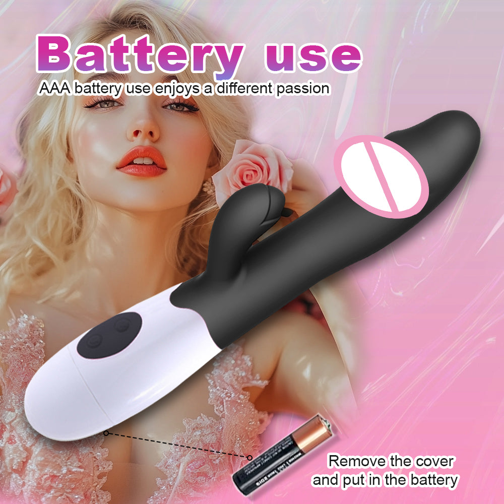 Rabbit Vibrator for Women Vagina G-Spot Vibrator Clit Nipples Stimulator Female Masturbation Battery Powered Sex Toys for Women