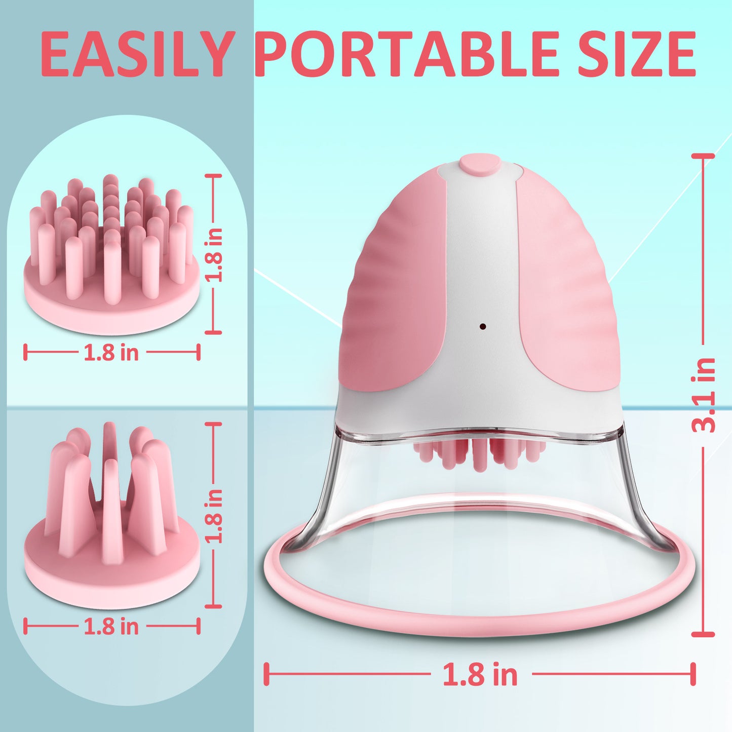 Nipple Toy Clamps Strong Sucking Stimulator Massager with 10 Vibrator Rotation Modes Rechargeable Sex Toys for Women Couples
