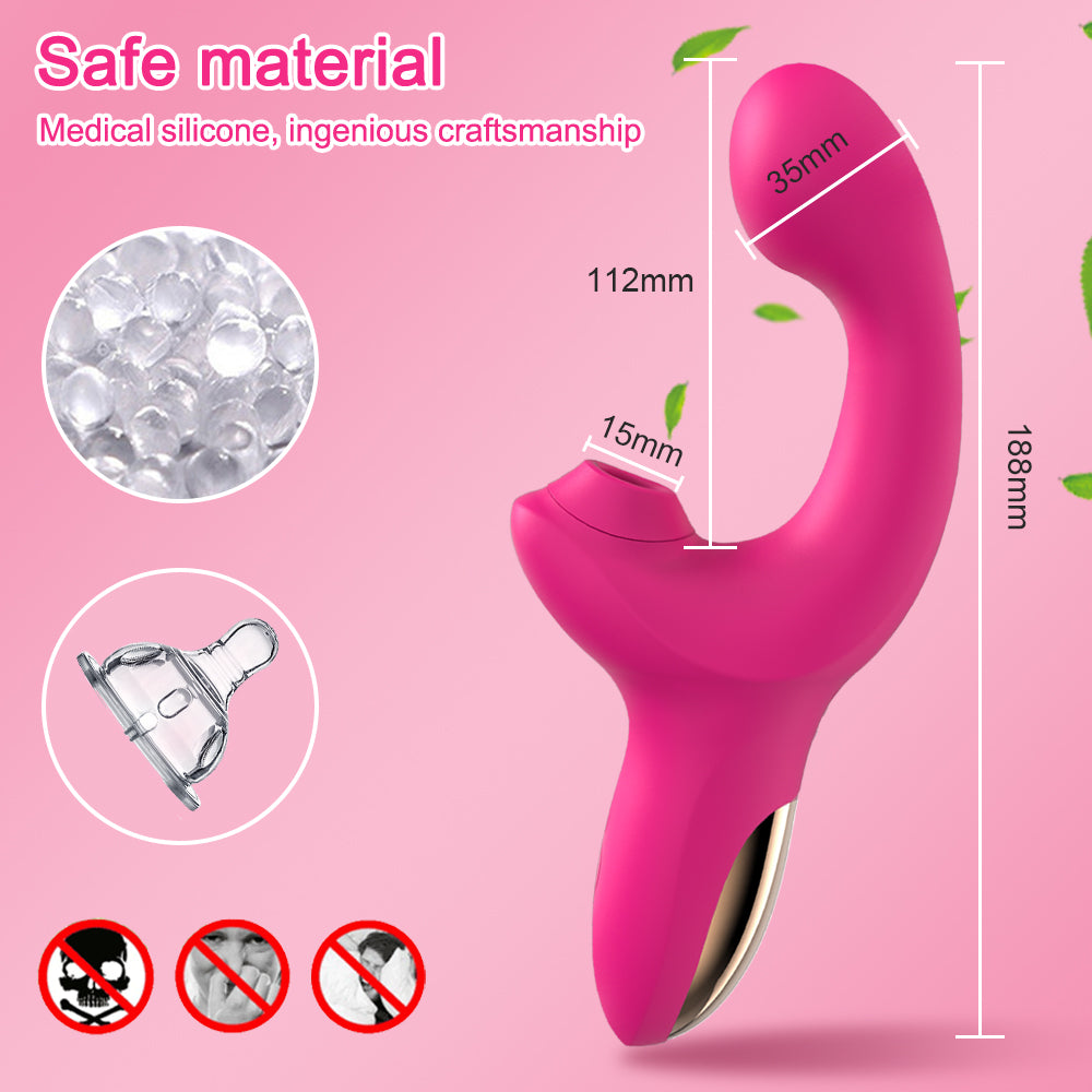 Powerful 20 Speeds Dildo Vibrator Sex Toy for Women Female Clit Sucker Vacuum Clitoris Stimulator Finger Wiggling Adults Goods