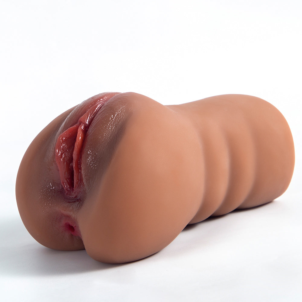 Soft Male Masturbator Cup – Realistic TPE Pocket Pussy Stroker, Dual Channel Vaginal & Anal Tunnel, 790g Life-like Sleeve