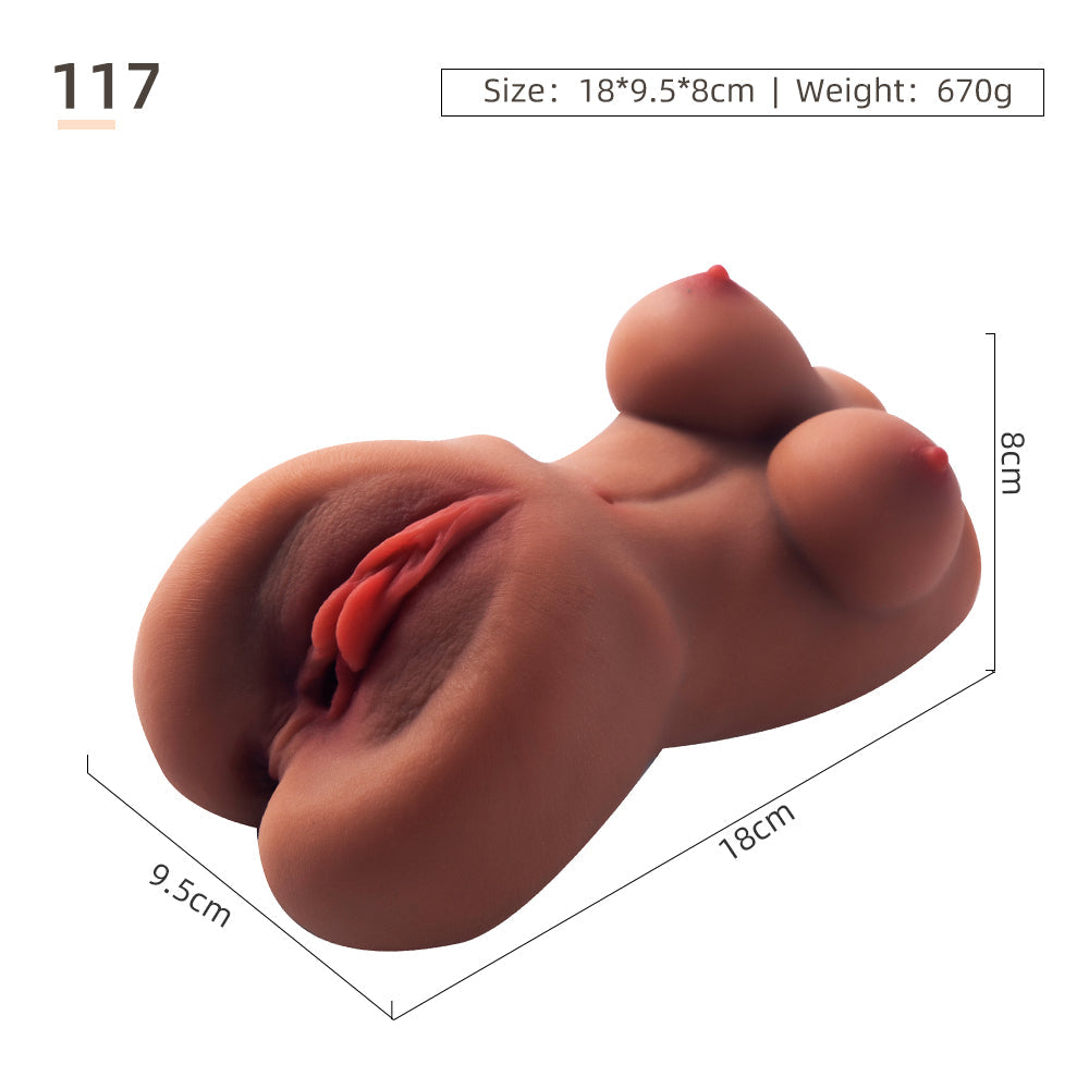 Soft Realistic Male Body Masturbator – 670g Lifelike TPE Pocket Pussy Stroker, Full Body Design for Intense Pleasure