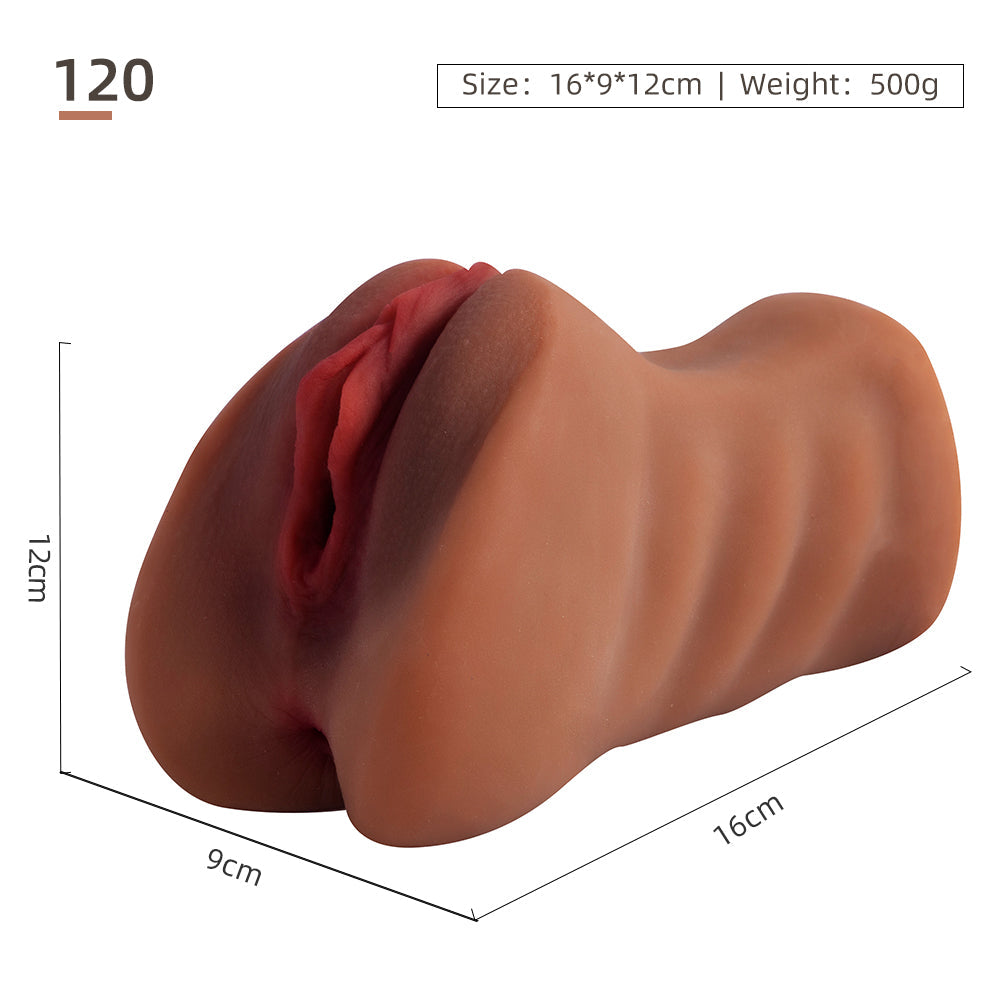 Soft Dual-Channel Male Masturbator Cup – Realistic Vagina & Anal Pocket Pussy