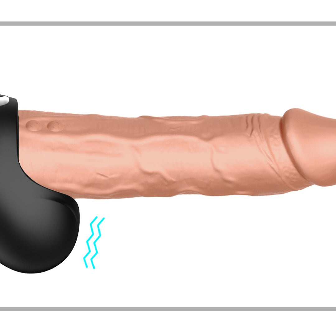 Men's Delay Ring with Dual Motors & 10 Vibration Frequencies - Powerful Ball Ring for Enhanced Performance