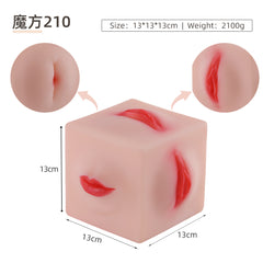 3-in-1 Realistic Male Masturbator Cube – Vagina, Anal & Oral Soft TPE Stroker