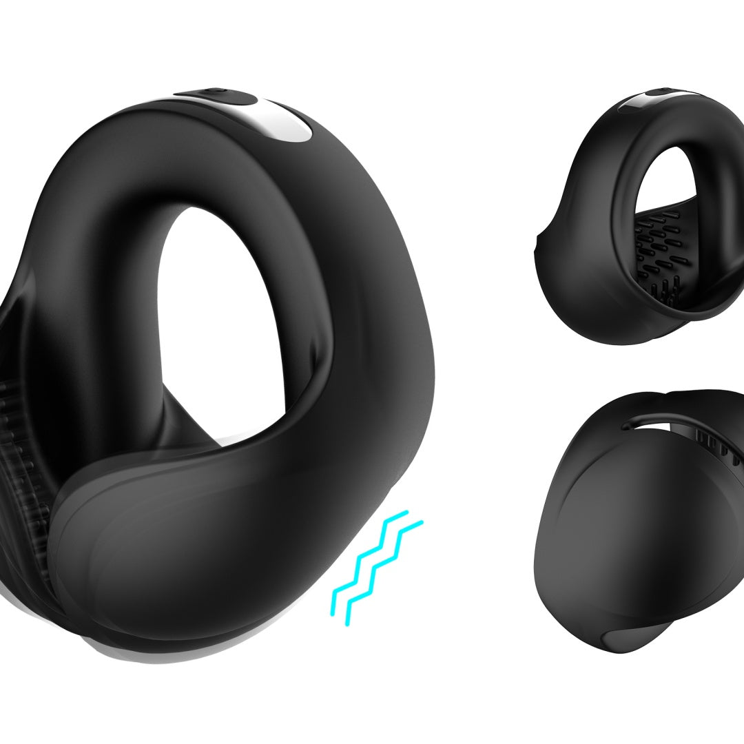 Men's Delay Ring with Dual Motors & 10 Vibration Frequencies - Powerful Ball Ring for Enhanced Performance