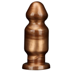 Corner Gold Mixed Anal Plug – Dual Bead PVC Design for Deep Play