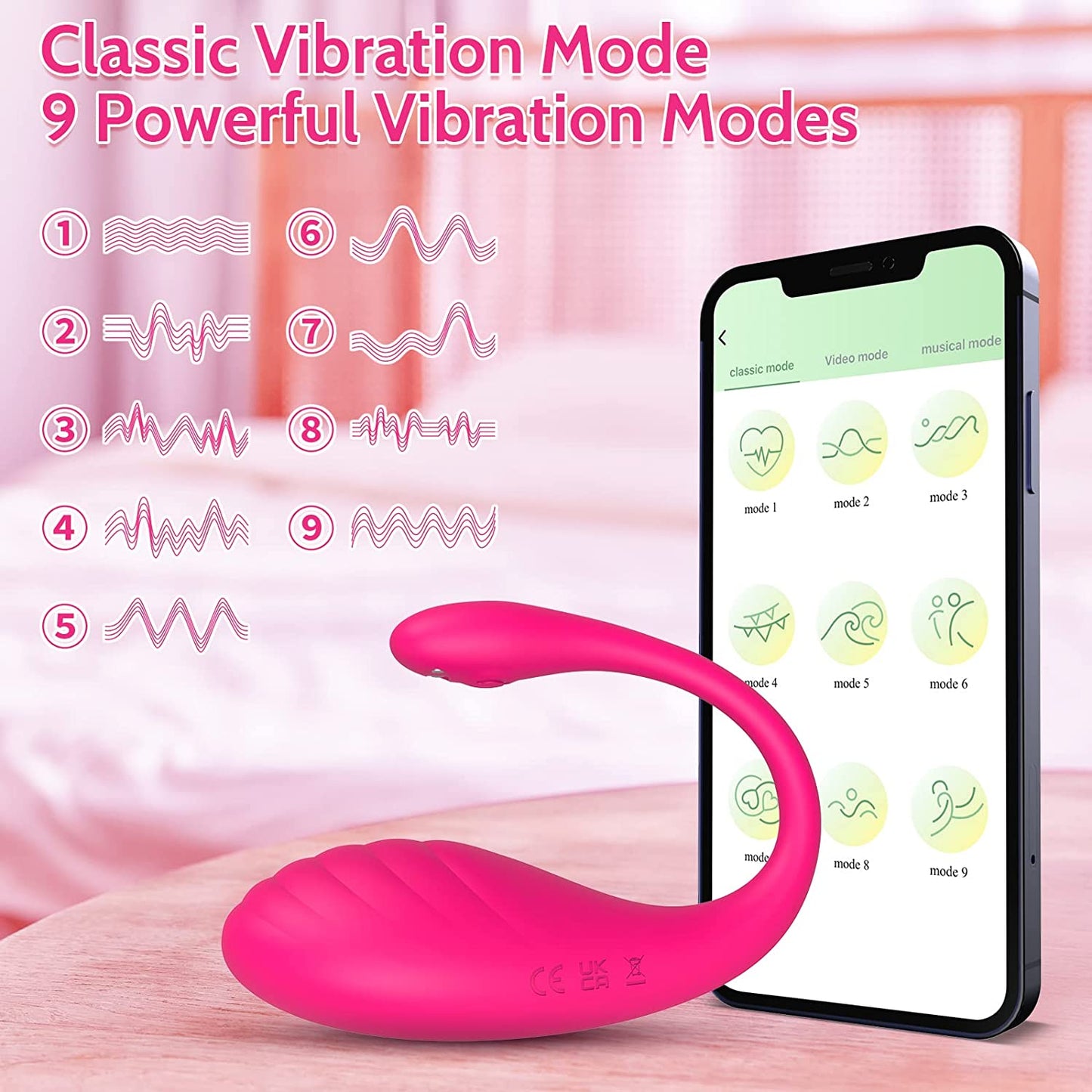 Mobile APP remote control couple interactive sex massager vibrator