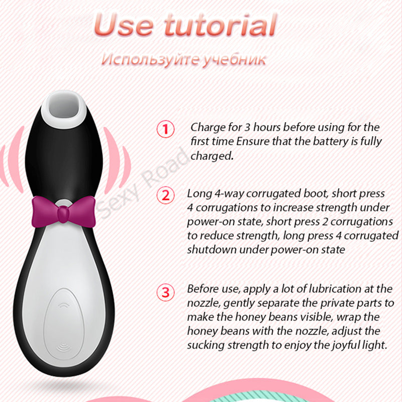 Satisfyer Pro Penguin suck Clit Stimulation G spot Silicone Vibration