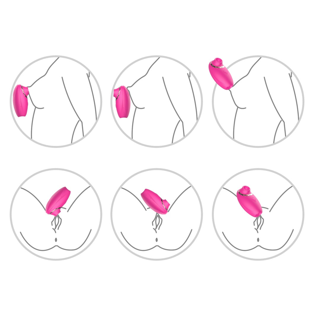 Pandora 4-in-1 Clitoral Sucking Vibrator – 7 Modes Licking, Tapping & Suction Tongue Stimulator, Waterproof Rechargeable Massager for Women