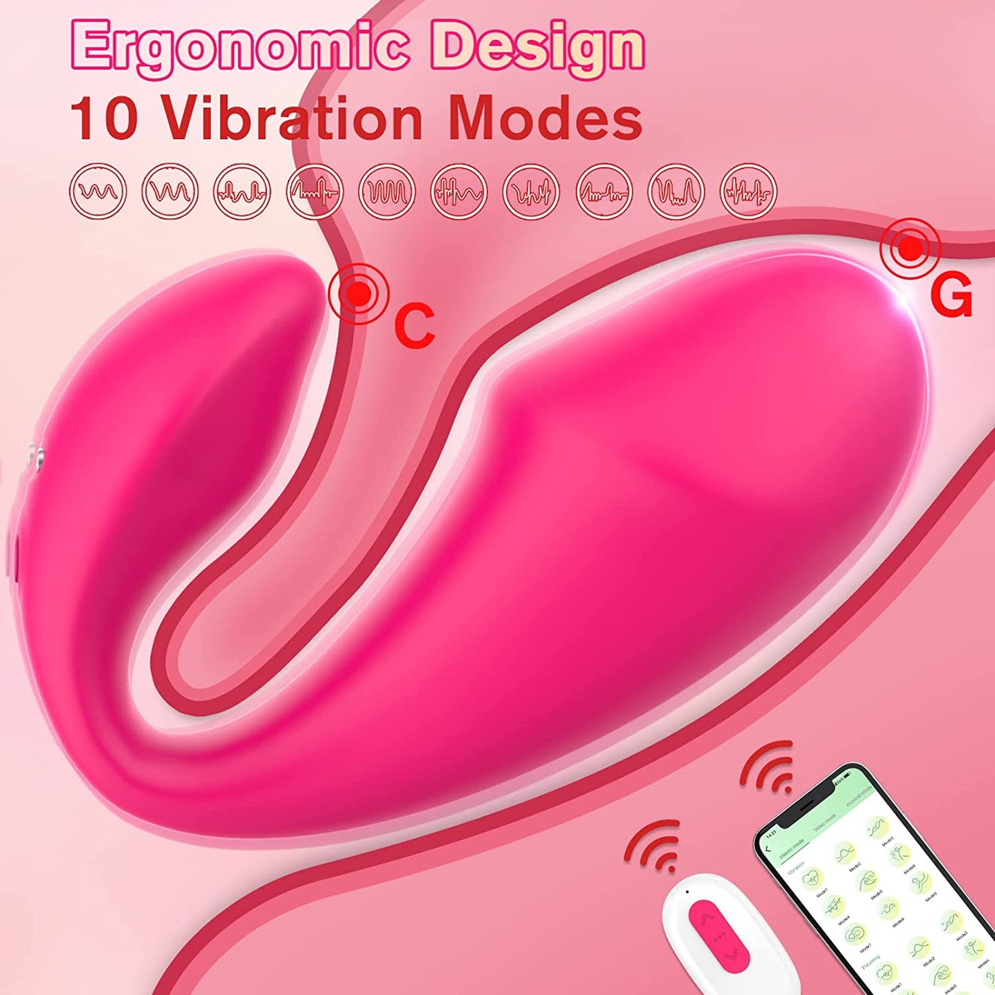 Mobile APP remote control couple interactive sex massager vibrator