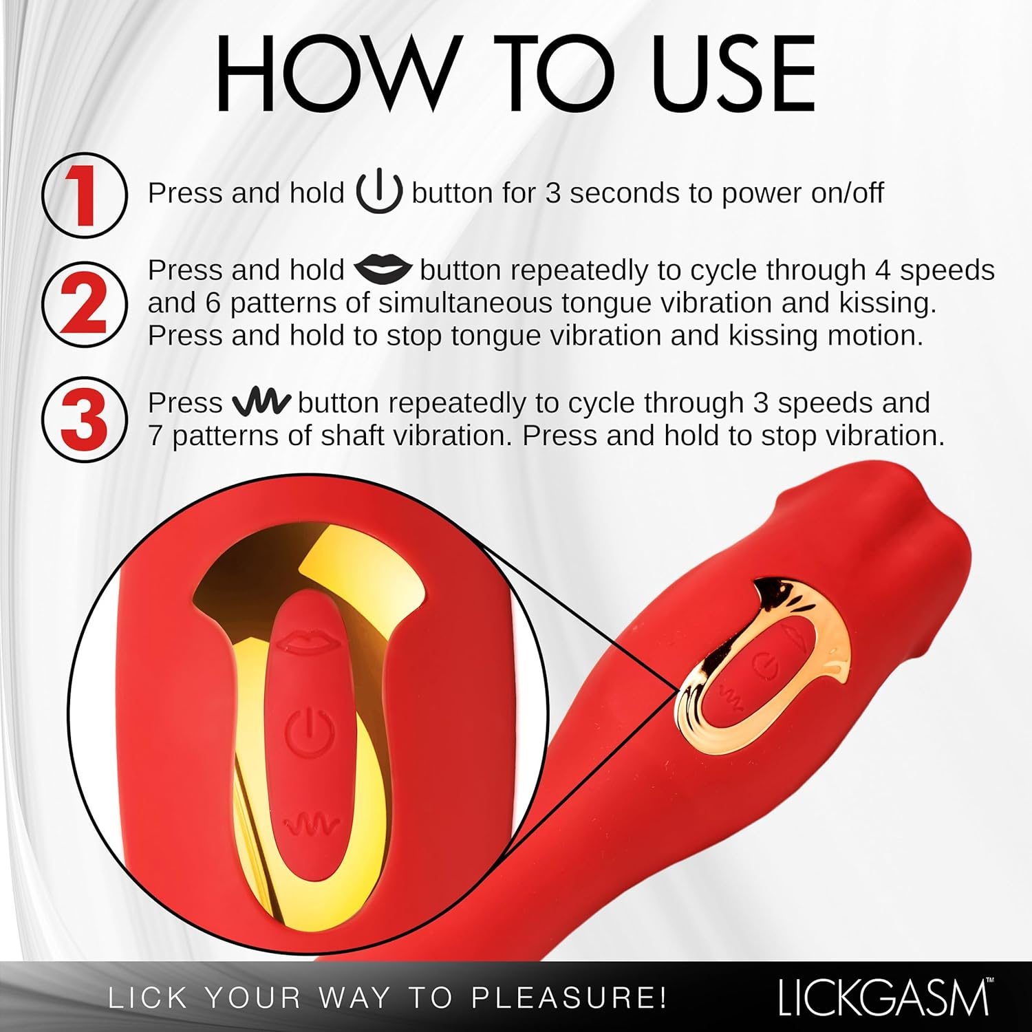 Triple Motor Oral Vibrating Stick – 10 Licking & Vibration Modes, Waterproof Silicone, Rechargeable Clitoral Massager