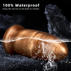 Fat Tiger Gold Mixed Anal Plug – Heavy Single Ball PVC 8 Inch Plug