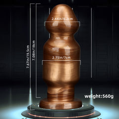 Corner Gold Mixed Anal Plug – Dual Bead PVC Design for Deep Play