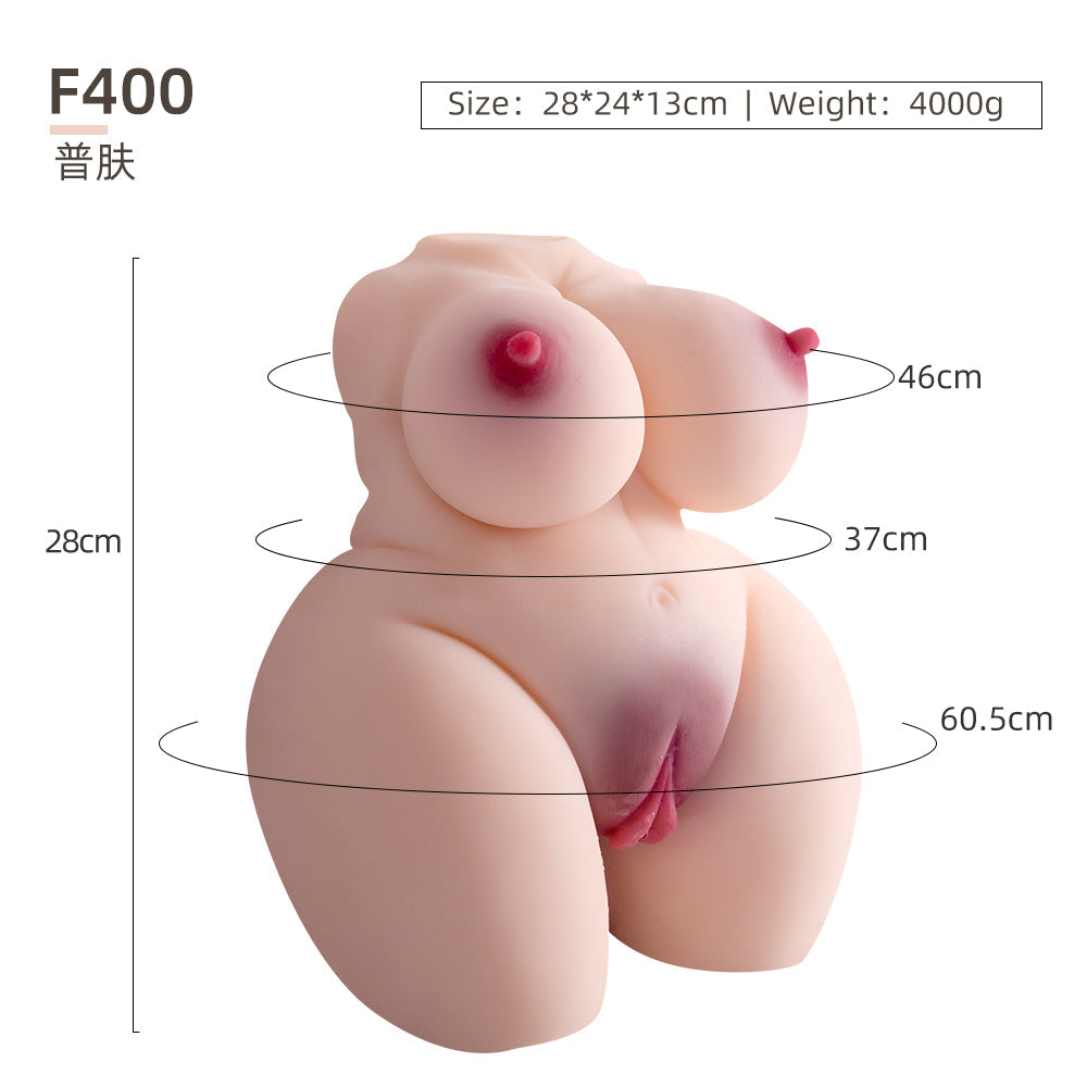 Realistic Half Body Male Masturbator – Soft TPE Torso Doll with Vagina & Anal Dual Channel