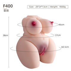 Realistic Half Body Male Masturbator – Soft TPE Torso Doll with Vagina & Anal Dual Channel