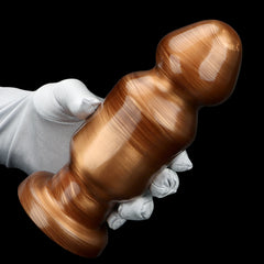 Corner Gold Mixed Anal Plug – Dual Bead PVC Design for Deep Play