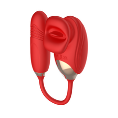 Rechargeable Telescopic Vibrating Massager Kedi | 10 Modes Dual-Action Silicone Pleasure Device