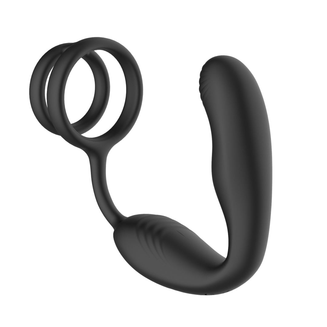 Strong Vibration Men's Lock Ring with 10 Frequency Vibration & Twisting Functions - Wireless Remote Controlled