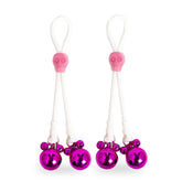 KKCAT SM Nipple Clamp Bell Toy – Adjustable Elastic Silicone Rope, Metal Bells Nipple & Vagina Clip for Men and Women, Flirting Fetish Accessory