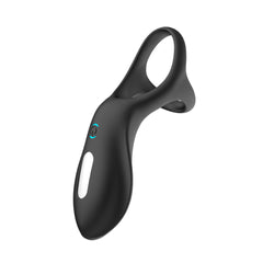 Three-Hole Ring Rechargeable Lock Semen Ring Men'S Vibrating Large Ring Silicone Electric Remote Control Semen Set Double Ring Fun