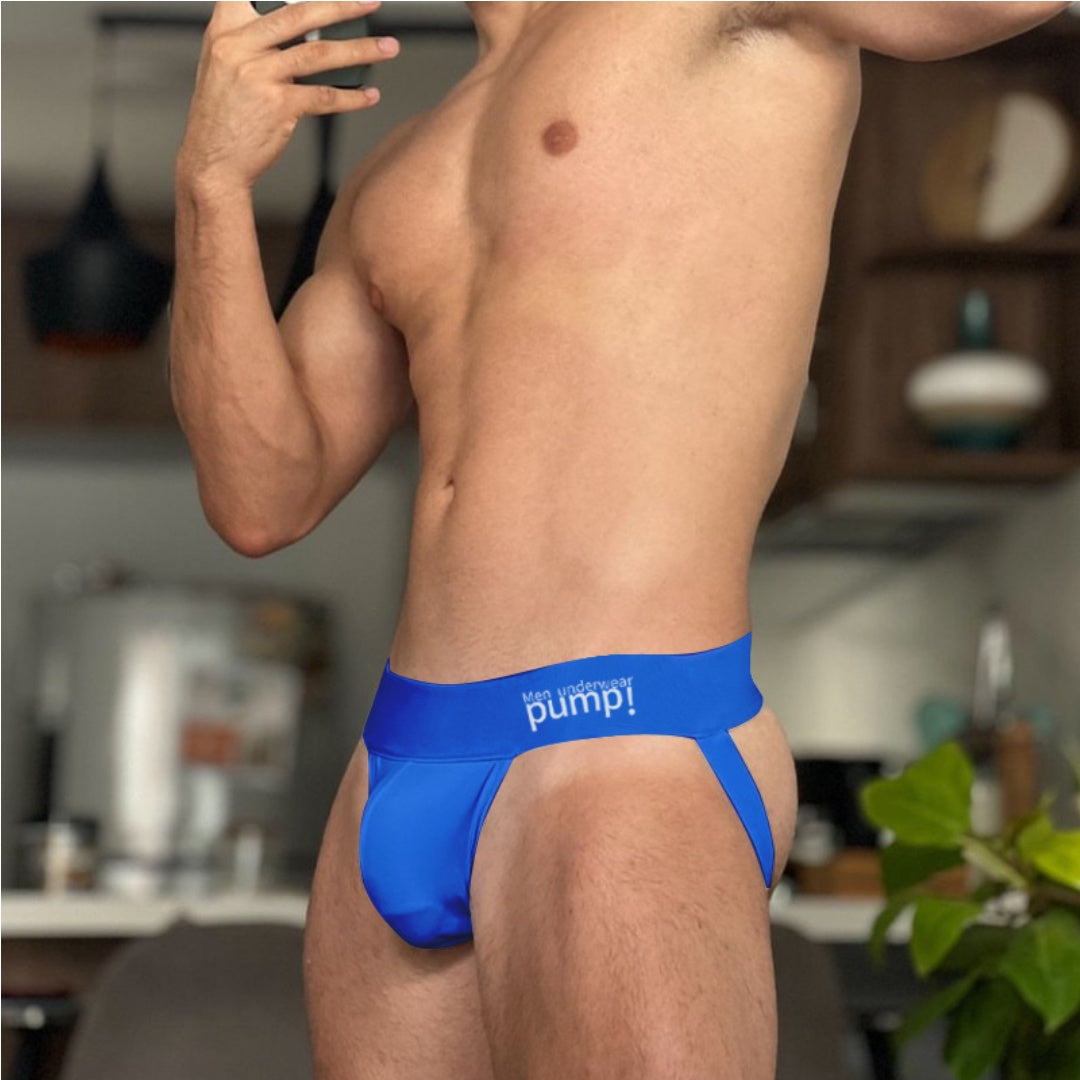 Men’s Sexy Dual-Strap Jockstrap Underwear – Low-Rise Backless Design, Soft Cotton, High-Elastic Waistband | PUMP! Style MP5009