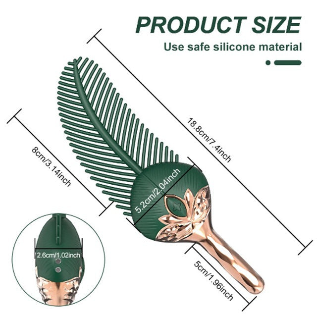 KKCAT Peacock Feather Tease Vibrator – 10-Mode Soft Feather Couple’s Massager, Silicone Rechargeable Stimulator for Sensual Play