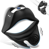 Men'S Lip Locking Sperm Ring Massager Vibration Locking Sperm Ring Wireless Remote Control Massage Masturbation