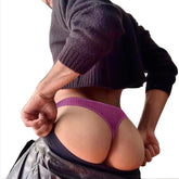 KKCAT Men’s Cotton Low-Rise Bikini Thong – Breathable U-Pouch High-Cut T-Back Underwear AD7111