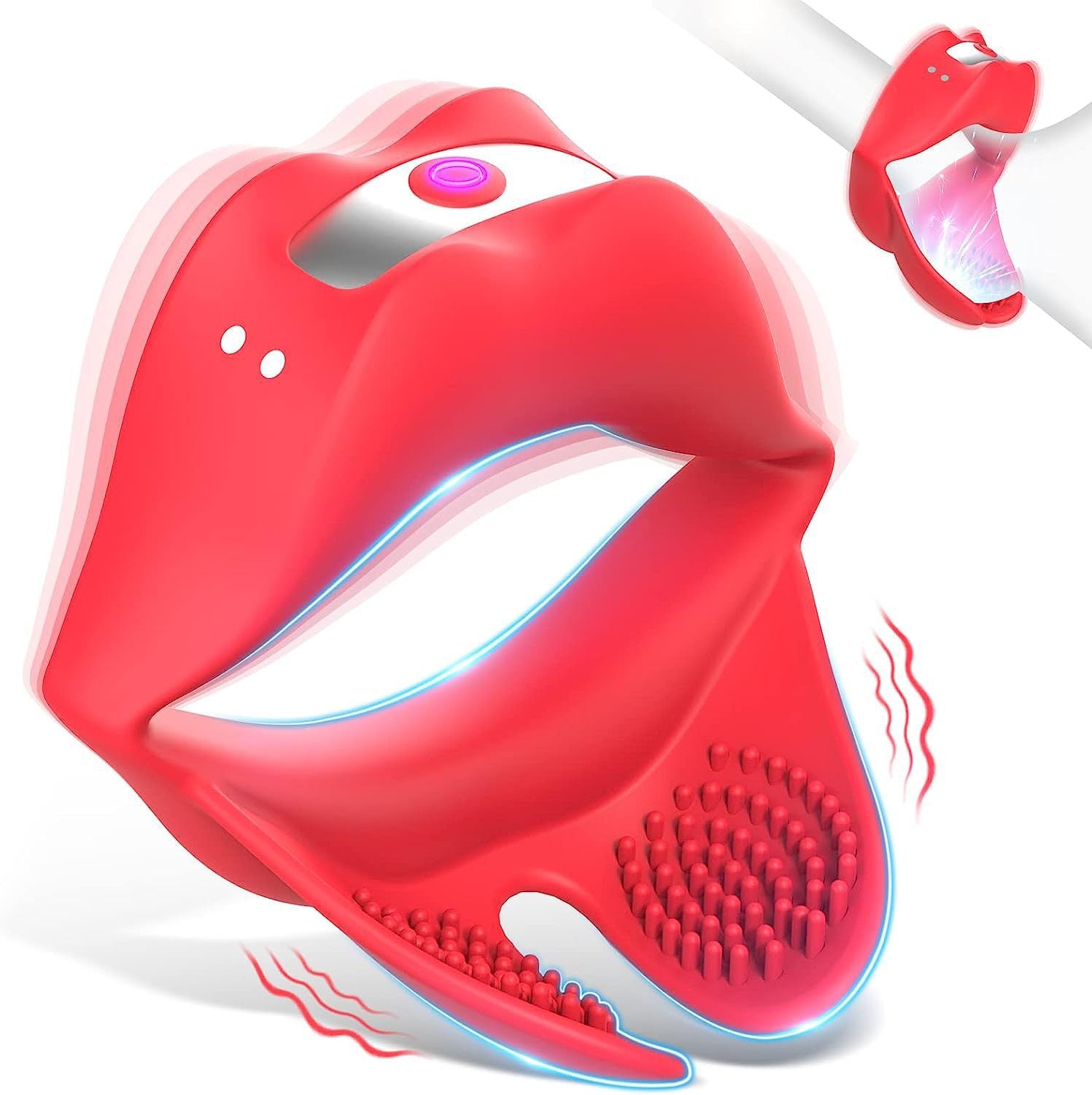 Men'S Lip Locking Sperm Ring Massager Vibration Locking Sperm Ring Wireless Remote Control Massage Masturbation