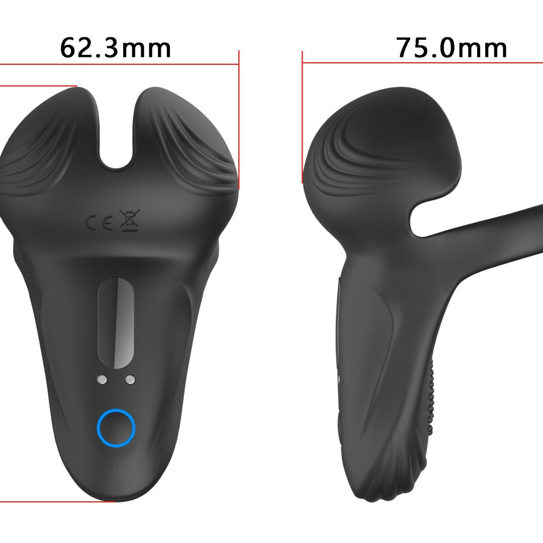 Rechargeable Locking Sperm Ring For Men, Vibrating Elephant Ring, Silicone Electric Remote Control, Triple Beam Sperm Set, Double Ring Fun