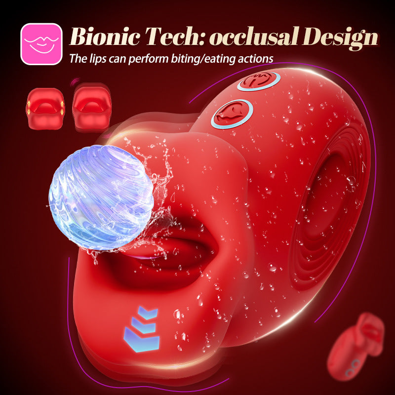 Kissing Duck Mouth Vibrator – Silicone Bite Massager for Women | Rechargeable, Soft Silicone, Whisper-Quiet Design