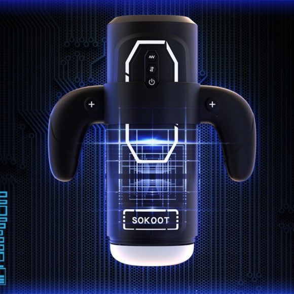 KKCAT Deluxe Automatic Thrusting Masturbation Cup – Strong Suction, Heating, Vibrating & Moaning Male Stroker with Adjustable Tightness