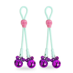 KKCAT SM Nipple Clamp Bell Toy – Adjustable Elastic Silicone Rope, Metal Bells Nipple & Vagina Clip for Men and Women, Flirting Fetish Accessory